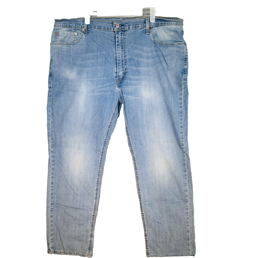 Levi's 541 Men's Jeans 42x32 Blue Light Wash Athletic Fit Tapered Stretch Zipper